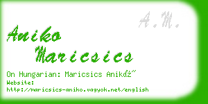 aniko maricsics business card